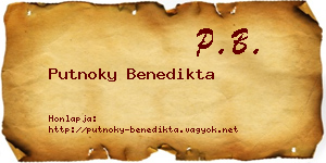 Putnoky Benedikta névjegykártya